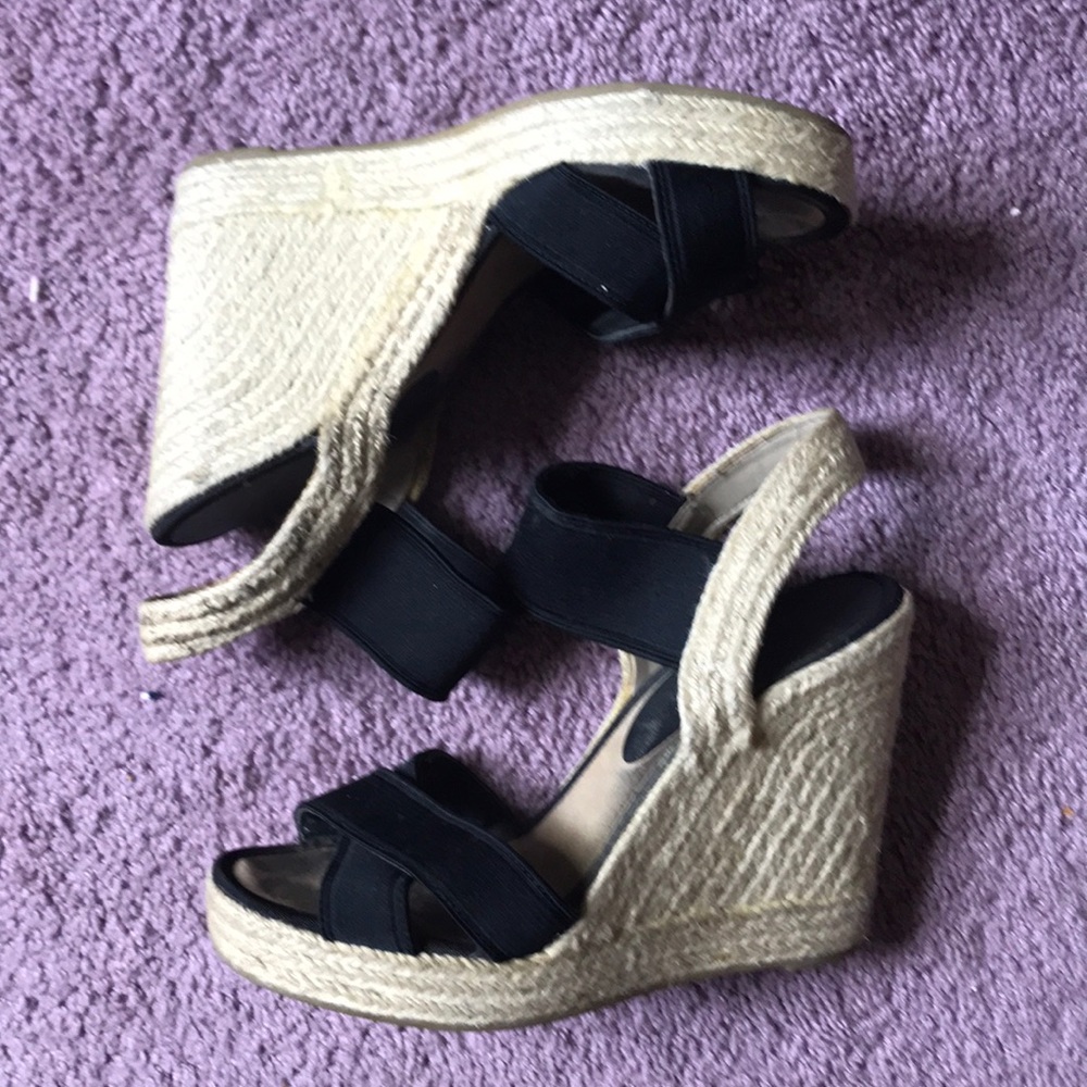 Black Wedge Espadrilles